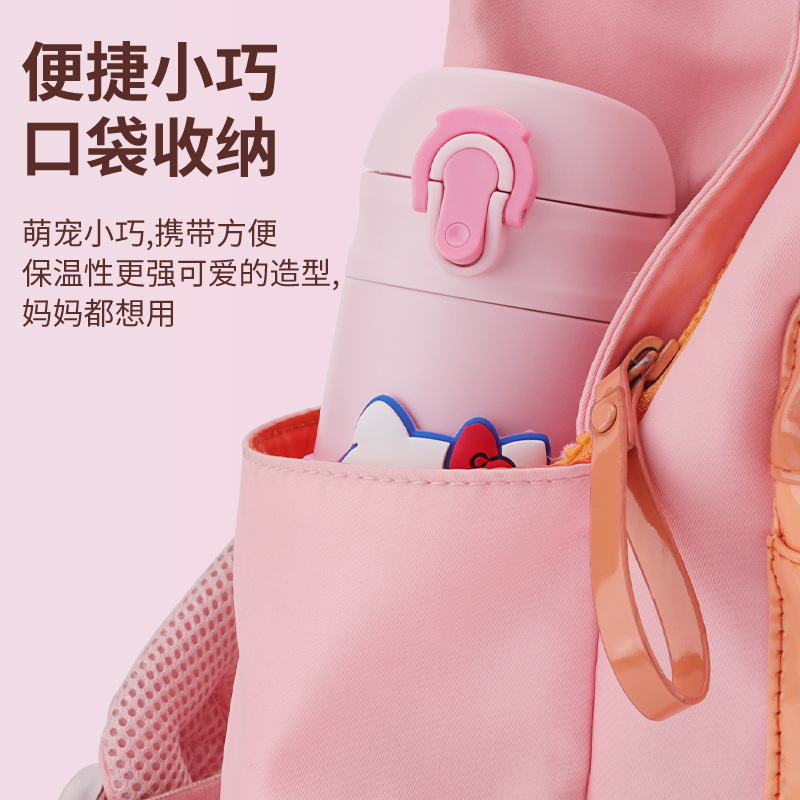 Taza termo de bebida directa de rebote de dibujos animados de Sanrio modelado en relieve 3D 316 mujeres de acero inoxidable de alto valor 350ML