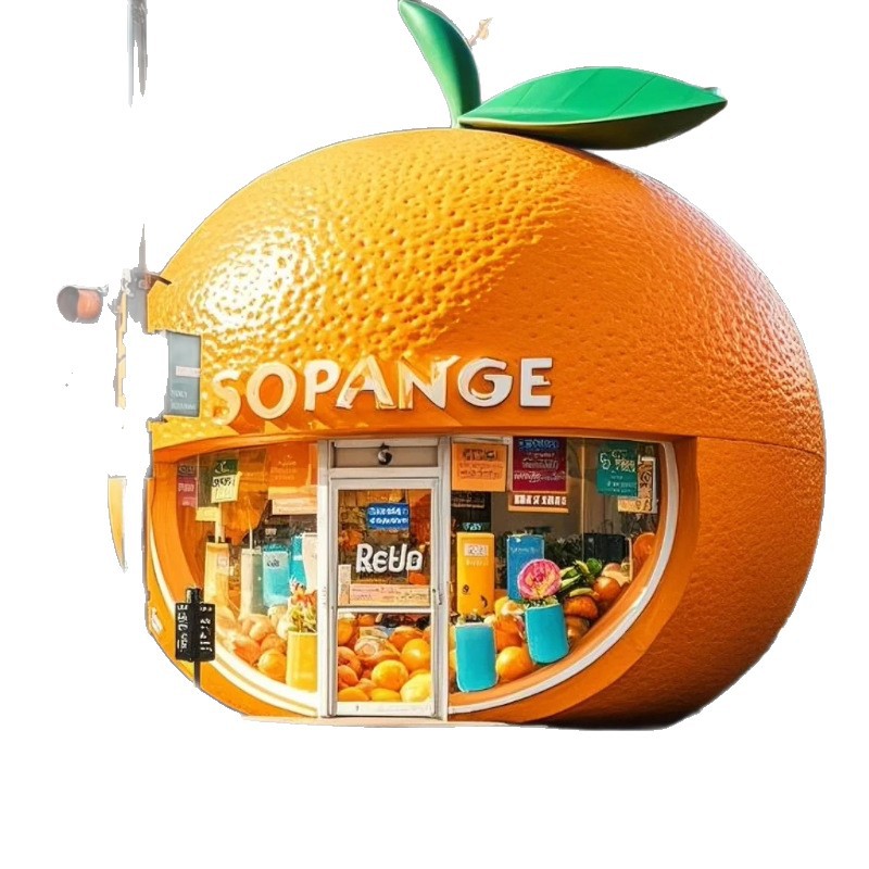 Fruita creativa multifuncional quiosco móvil escénico paisaje tarjeta de perforación de calle comercial carro de comedor plegable portátil