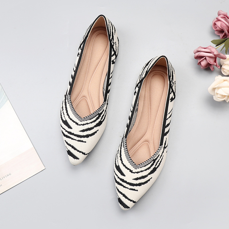 Spring Autumn Princess Slip-On European And American Style Flat Women's Loafers, Boat Shoes, Maternity Knit Slip-Ons_vogvips.com