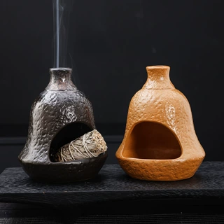 秘鲁圣木疗愈净化鼠尾草香炉陶瓷薰香炉雪松杖托盘氛围感燃烧容器