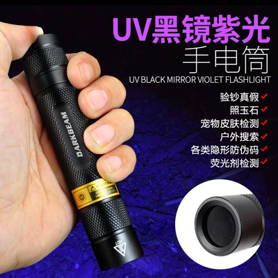 365 UV lamp flashlight outdoor night search ore banknote detection cat moss fluorescent agent detection lamp manufacturers
