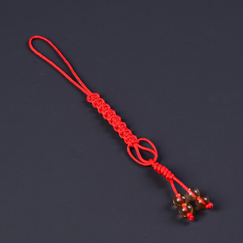 Rojo con cuentas atadas cuerda de olla