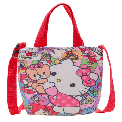 New children's canvas bag shoulder cute cartoon children's crossbody bag Korean version girl's small cloth bag little girl's bag