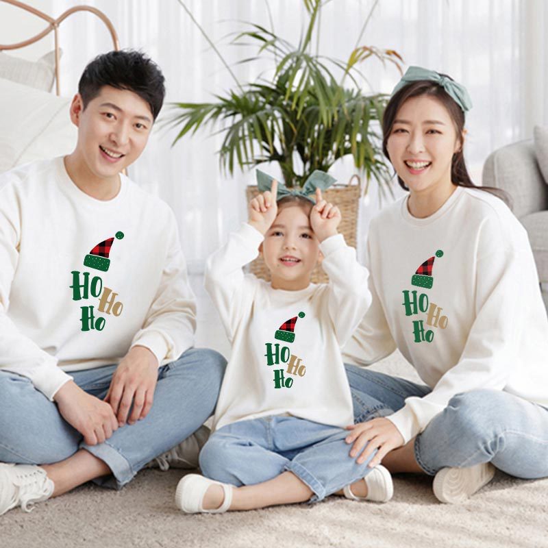 Otoño e Invierno Terry suéter ropa de padre-hijo una familia de tres o cuatro madre-hija padre-hijo Año Nuevo rojo Año Nuevo saludo ropa completa decoración del hogar