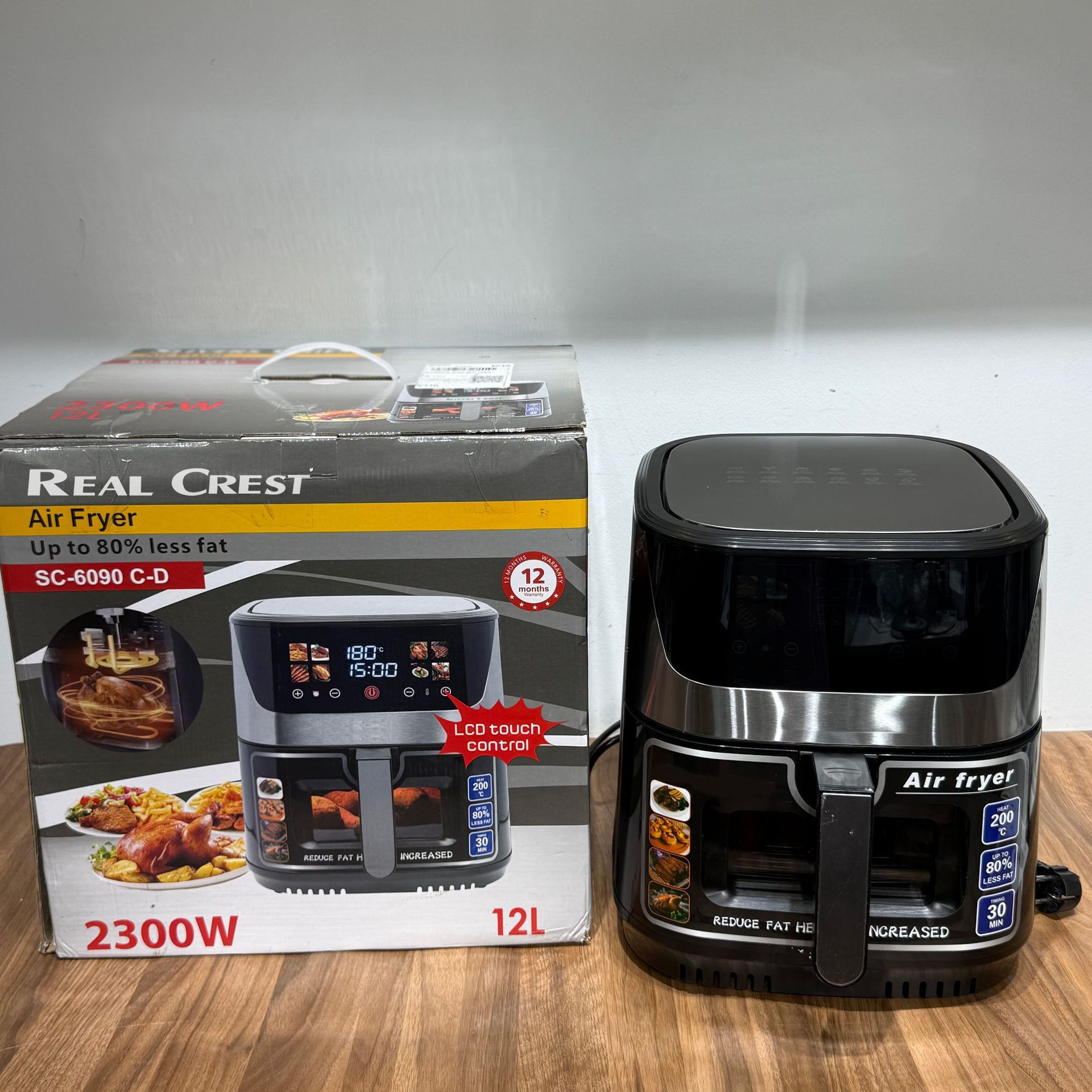 Touch Fully Automatic Smokeless Air Fryer 12.5L Air Fryer Foreign Trade Specializes in Cross-Border Wholesale Fryer