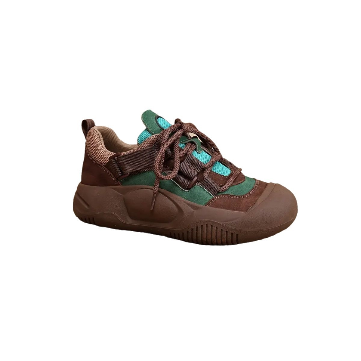 PLOVER zapatos deportivos de otoño para mujeres nuevos muffins retro suela gruesa, hermosa y hermosa, zapatos casuales antideslizantes al aire libre con suela suave