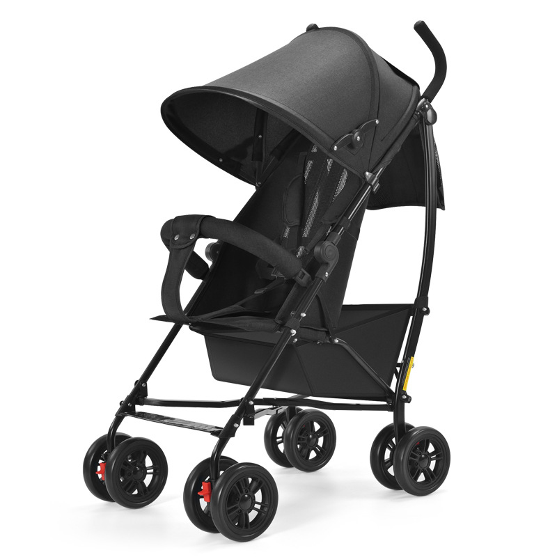 Carrito de bebé personalizado para niños grandes puede ser medio reclinado, ligero y portátil plegable, sombrilla solar, neumáticos ampliados, pasamanos desmontables