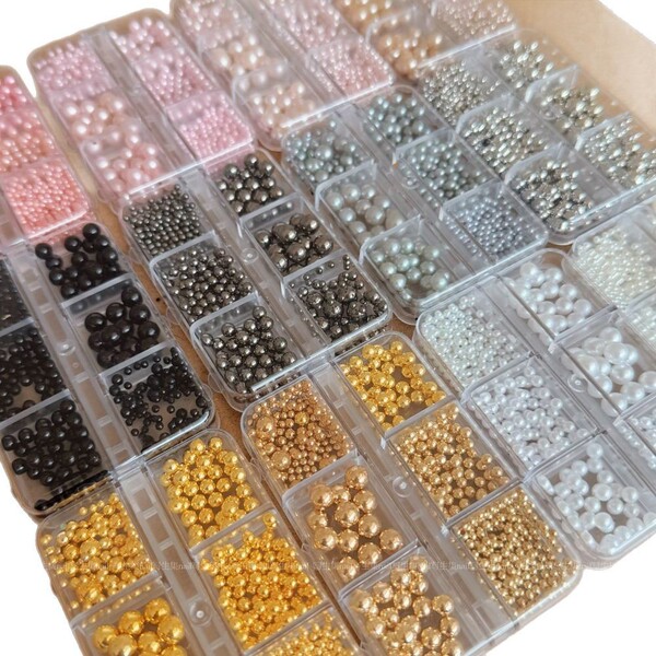 Three dimensional mixed nail decoration pearl