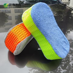 Water-absorbent high-density 8-character double-sided sponge car cleaning sponge car cleaning supplies mesh car wash sponge wholesale