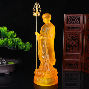 Jiuhua Mountain Daxiao Earth Xizang King Bodhisattva Water Glass Buddha Statues Temple Ten Thousand Buddha Hall Statues Home Ornaments Factory Wholesale