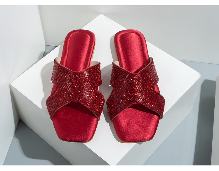 Hausschuhe mit flachem Boden, weiblich, Sommer, lässig, Wort, hohl, Sandalen, Folien, Damenschuhe_voghion.com