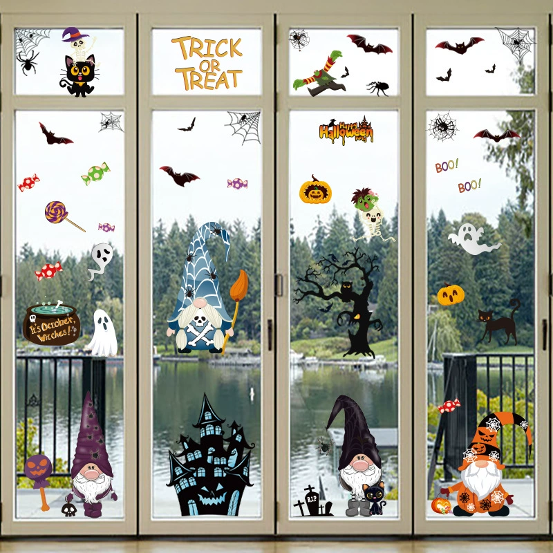 Ghost electric pumpkin lantern, window stickers on wall, direct factory sales, halloween, spider
