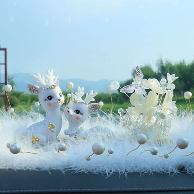 Car ornaments — Vehicles - diamond-auspicious-cloud-deerexquisitepearl-feather-cushion