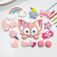 Мягкий клей Lena Bell Pink Fox Кремовый Клей DIY Материал Сумка Обувь ручной работы Чашка для воды Украшение корпуса мобильного телефона