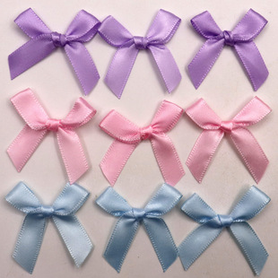Spot wholesale 1.0 hand tie small bow polyester ribbon gift box decorative satin ribbon bow large packaging