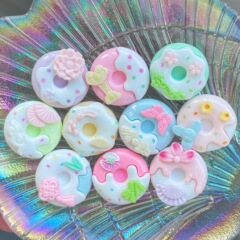 古风甜甜圈树脂配件仿真食玩发夹钥匙扣手机壳创意DIY材料配饰品