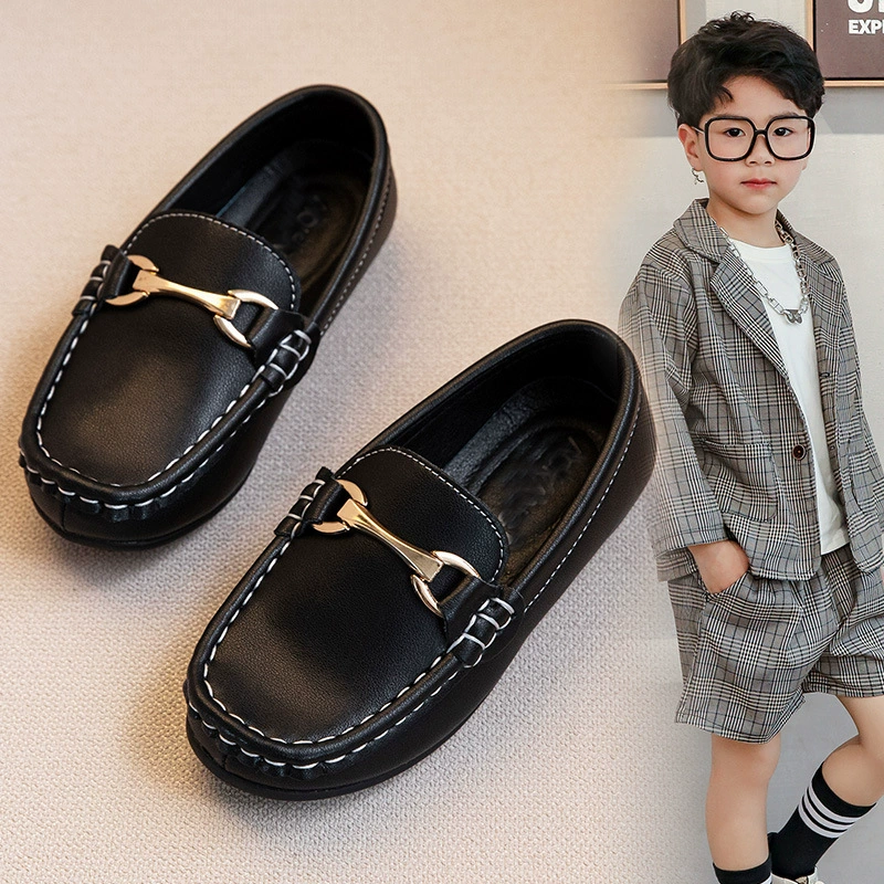 Детская обувь, новая большая детская обувь, детские кожаные туфли большого размера для мальчиков, белые туфли для студентов, обувь для спорта и отдыха.