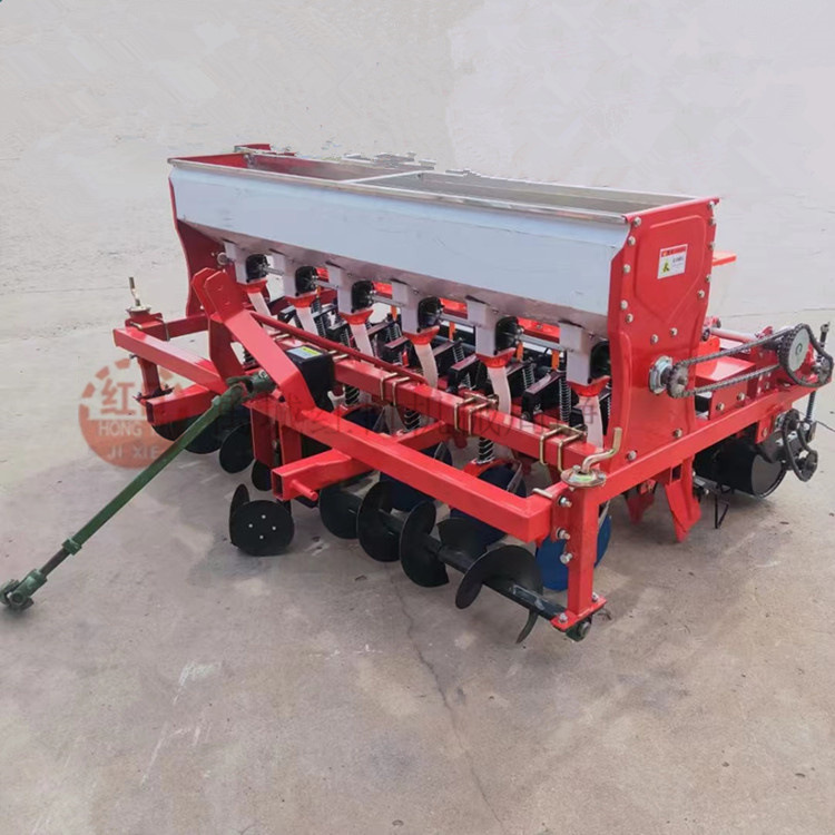 农业机械蔬菜播种机  小麦施肥播种机   红日拖拉机悬挂播种机
