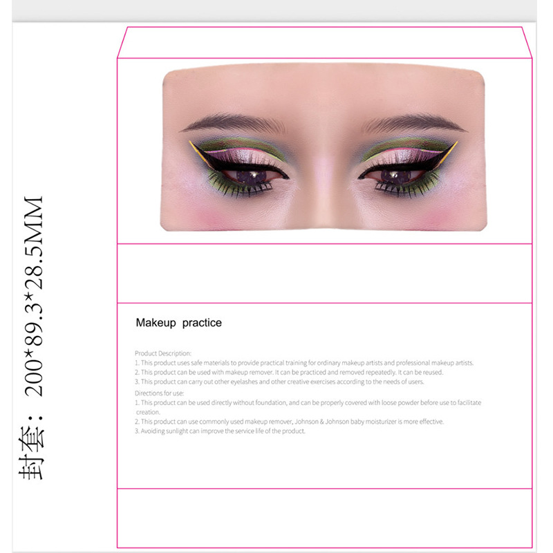 Professional Eyebrow and Eye Makeup Practice Board Beginner Learning Eyebrow Drawing Sticky False Eyelash Model Face Mask Factory Eyebrow Shaping and Contouring