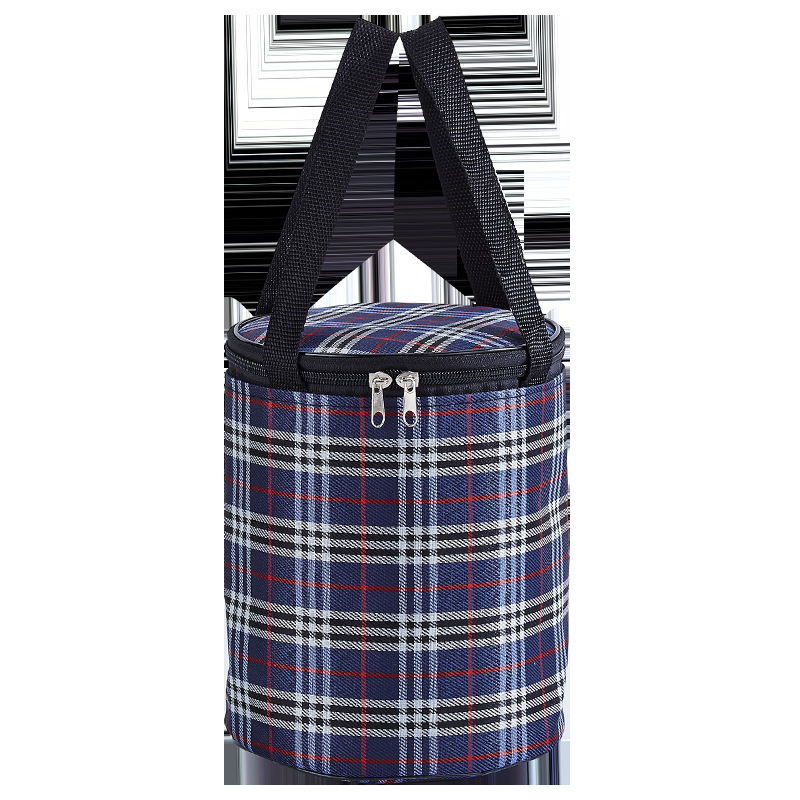 444Z wholesale student lunch thermos cup with insulation bag, insulated bucket bag, hand-held round lunch box bag, multi-layer lunch box