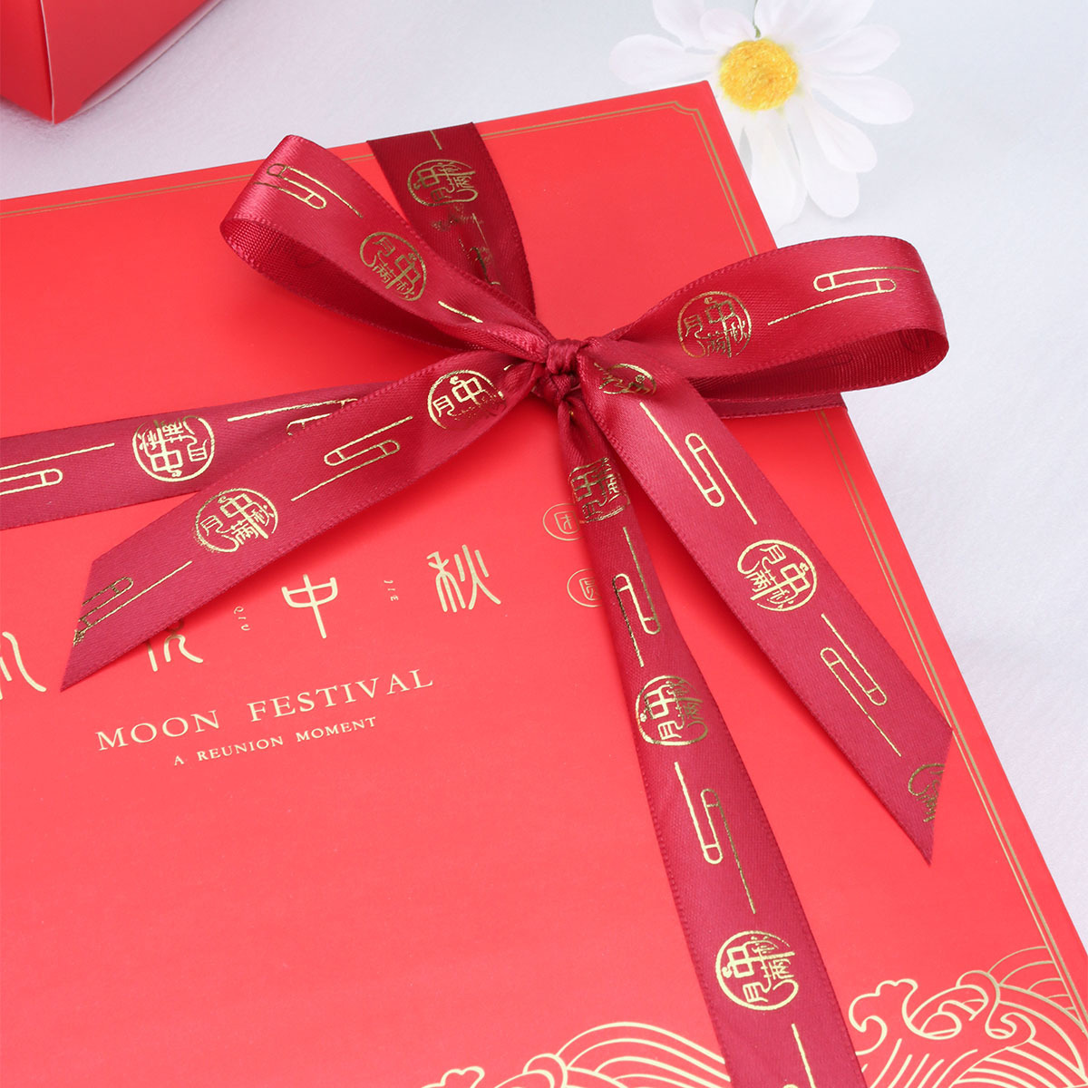 Año nuevo bronceado cinturón de poliéster al por mayor tienda de flores ramo floral material de embalaje Año Nuevo Festival de Primavera flor cinta de embalaje