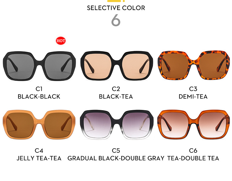 Fashion Color Block Ac Special-shaped Mirror Patchwork Full Frame Women's Sunglasses display picture 6