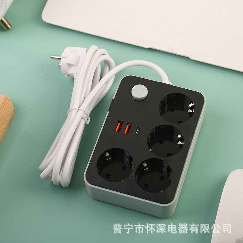 Enchufe USB ruso con conector tipo-c, casca negra, casca blanca opcional, estándar europeo, oficina en casa