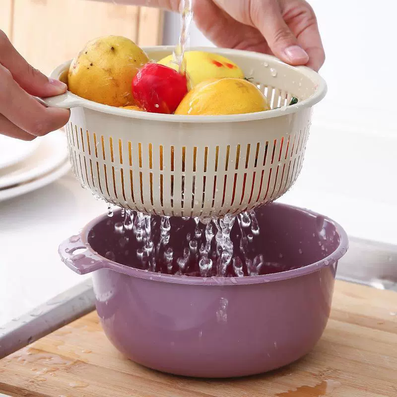 Double-layer fruit plastic drying rack for fruits and vegetables, storage system, wholesale