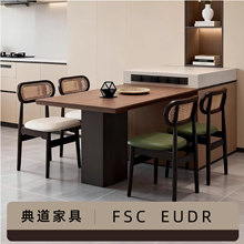 实木餐椅家用网红靠背椅简约现代 餐厅民宿商用实木就餐椅眼镜椅