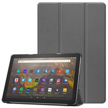 适用亚马逊2021 Kindle fire hd10平板保护套10.1三折皮套休眠壳