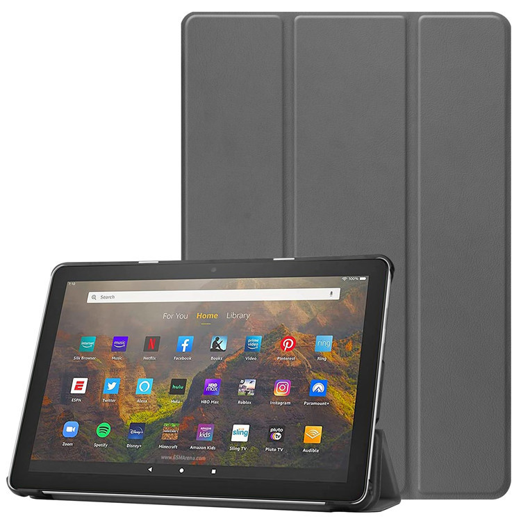 For Amazon 2023 Kindle fire hd10 tablet protective case 10.1 tri-fold leather case hibernation case