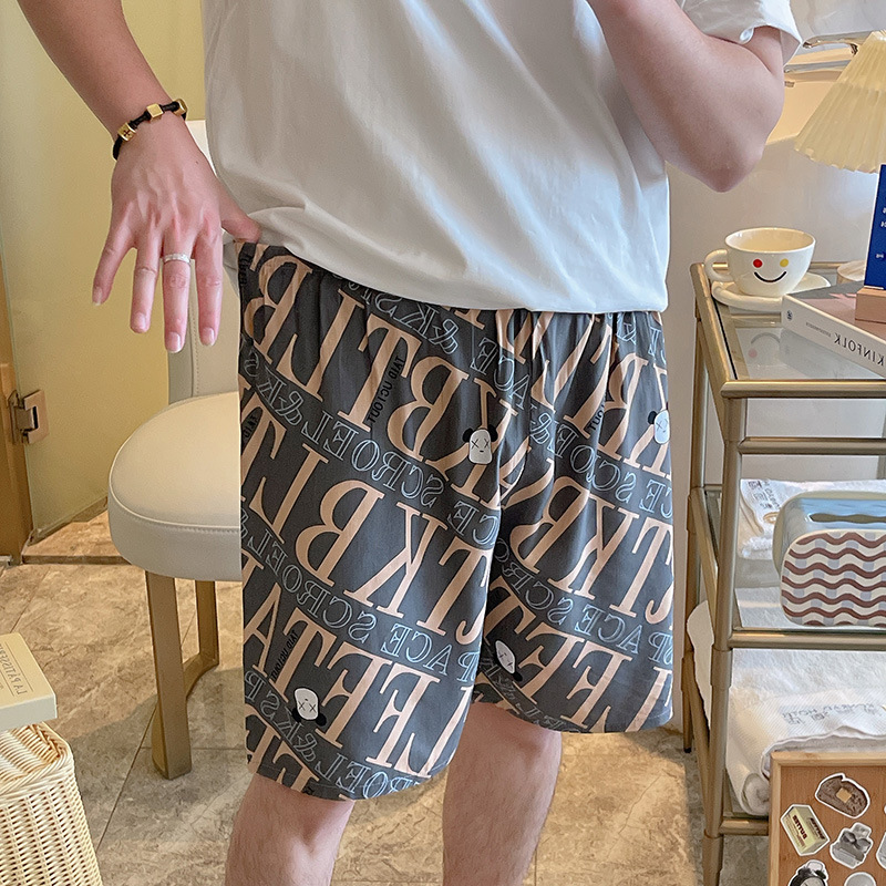 YY 남자 반바지-영어 다크 브라운 코끼리