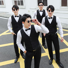 伴郎服兄弟装婚礼白衬衣兄弟团新郎西装男士衬衫全套礼服马甲