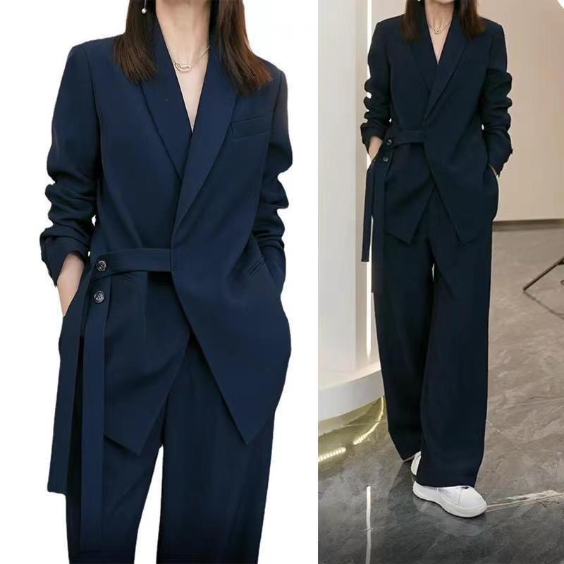 2026 Spring and Autumn New Style Plus Size Loose Age-Reducing Wide-Leg Pants Two-Piece Suit for Women 2026 Spring and Autumn New Style Plus Size Loose Age-Reducing Wide-Leg Pants Two-Piece Suit for Women