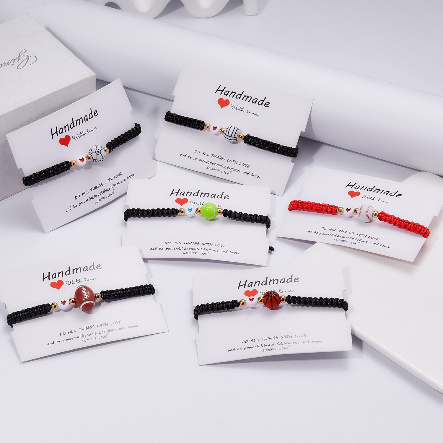 Amazon Bracelet Basketball Volleyball Football Football Bracelet Adjustment Love Letter Weaving Team Cheerleading Team