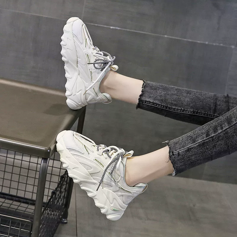 Женские туфли для папы больших размеров, новая популярная универсальная дышащая спортивная обувь на весну и лето, размеры 41-43.