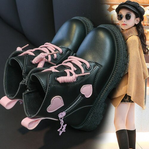 Girls 'Martin boots, children's short boots, spring and autumn, single new style, British style, girl's retro