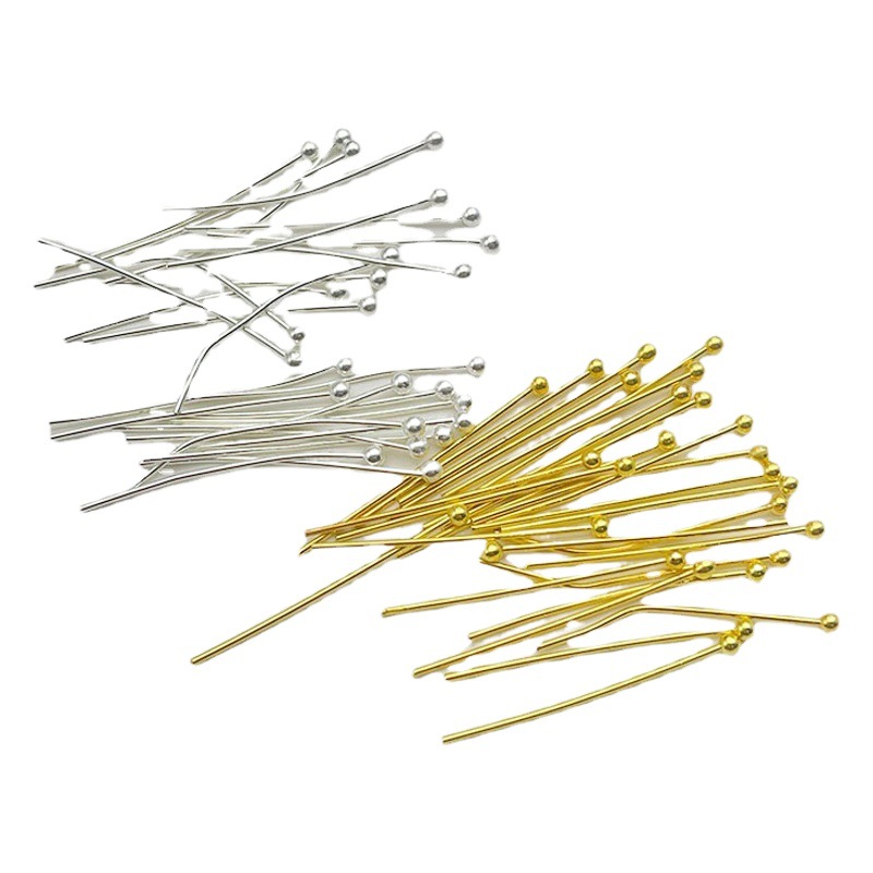 20G/Pack 6mm Gold and Silver Ball Needles Round Head Needles Handmade Beading Materials DIY Jewelry Accessories