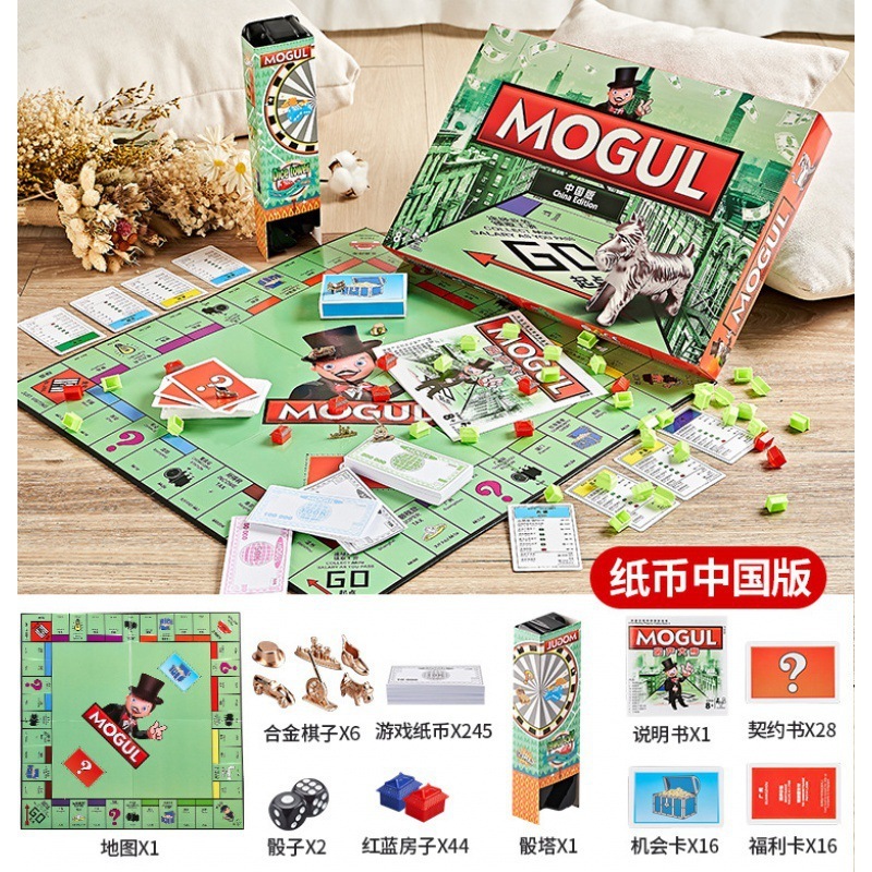 正版大富翁游戏棋世界版中国版超大号儿童成年版桌游房产大亨牌玩|undefined