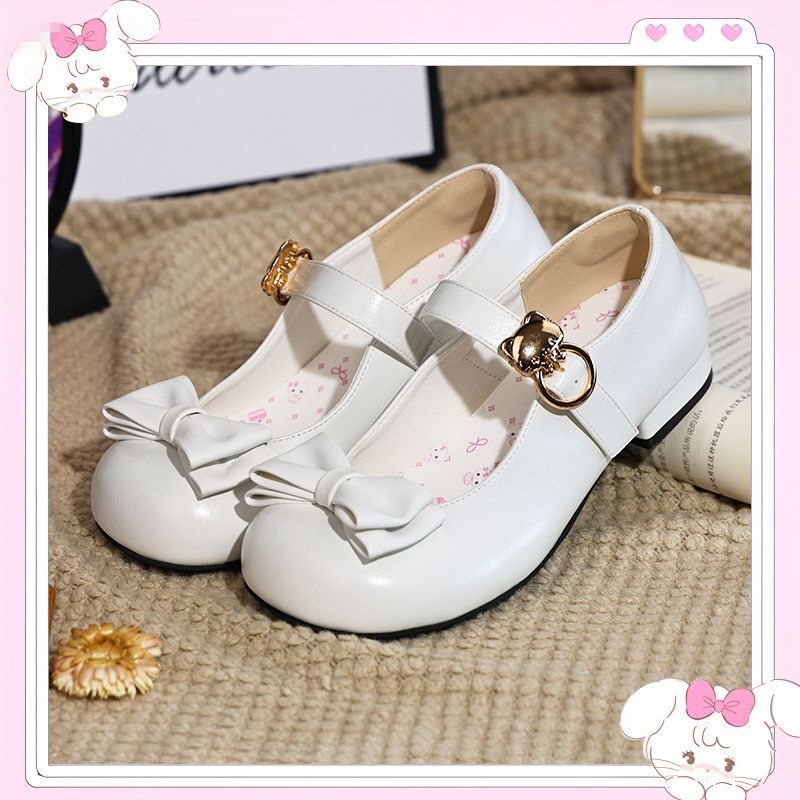 Lolita Shoes 2025 New Style Slip-On Bow Retro Low Heel Medium Heel Other Oxford Shoes for Women