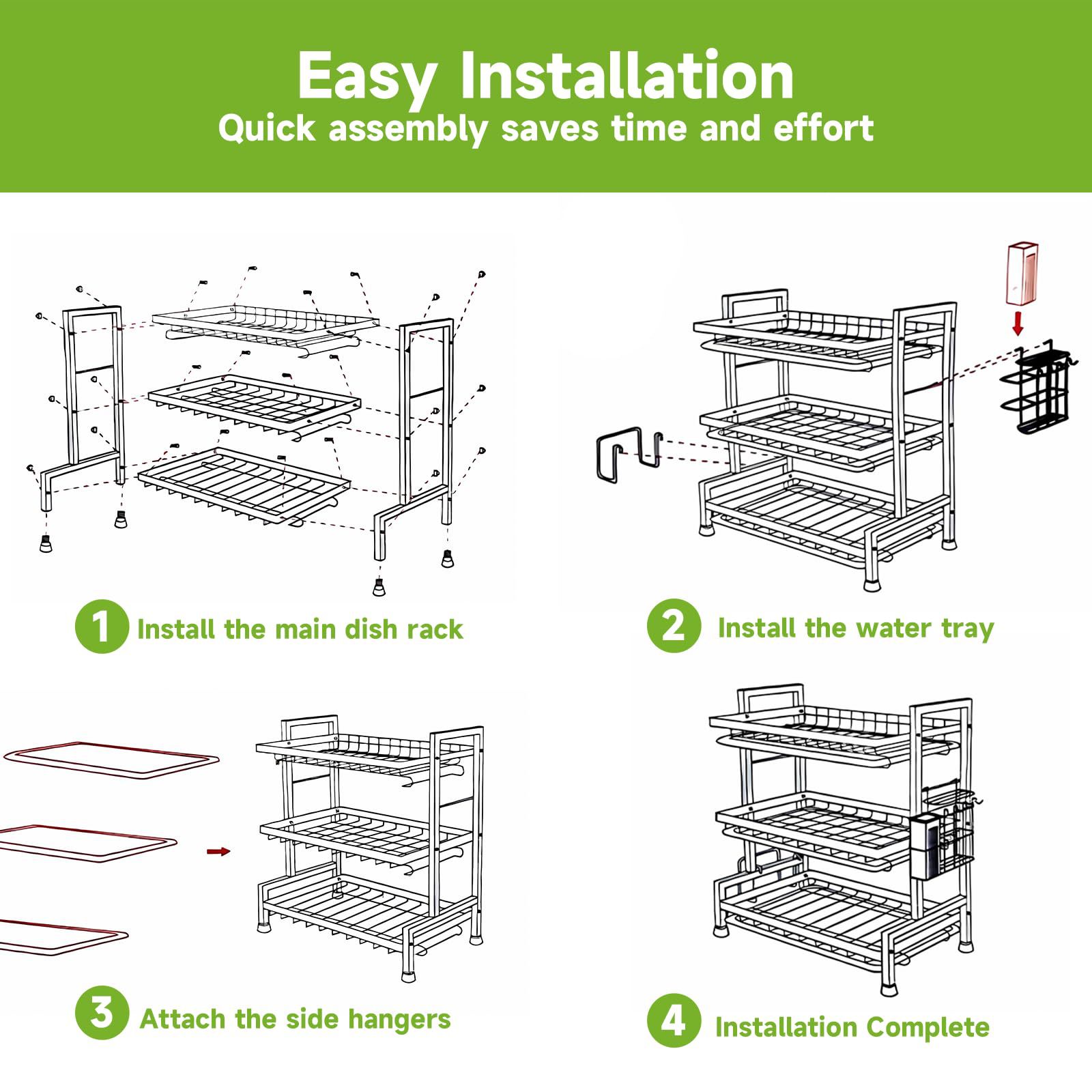 Fabricantes al por mayor 75L lavavajillas de gran capacidad lavavajillas de tres capas lavavajillas de platos de cocina de encimera de platos de extracción de drenaje