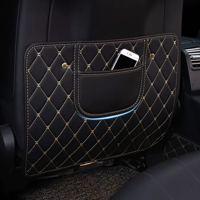 Car seat back anti-kick pad children's cartoon protection pad anti-dirty protection pad for car rear anti-kick pad (Chair back anti-kick pad) - gz-diamond-business-conventional-simple-style-one