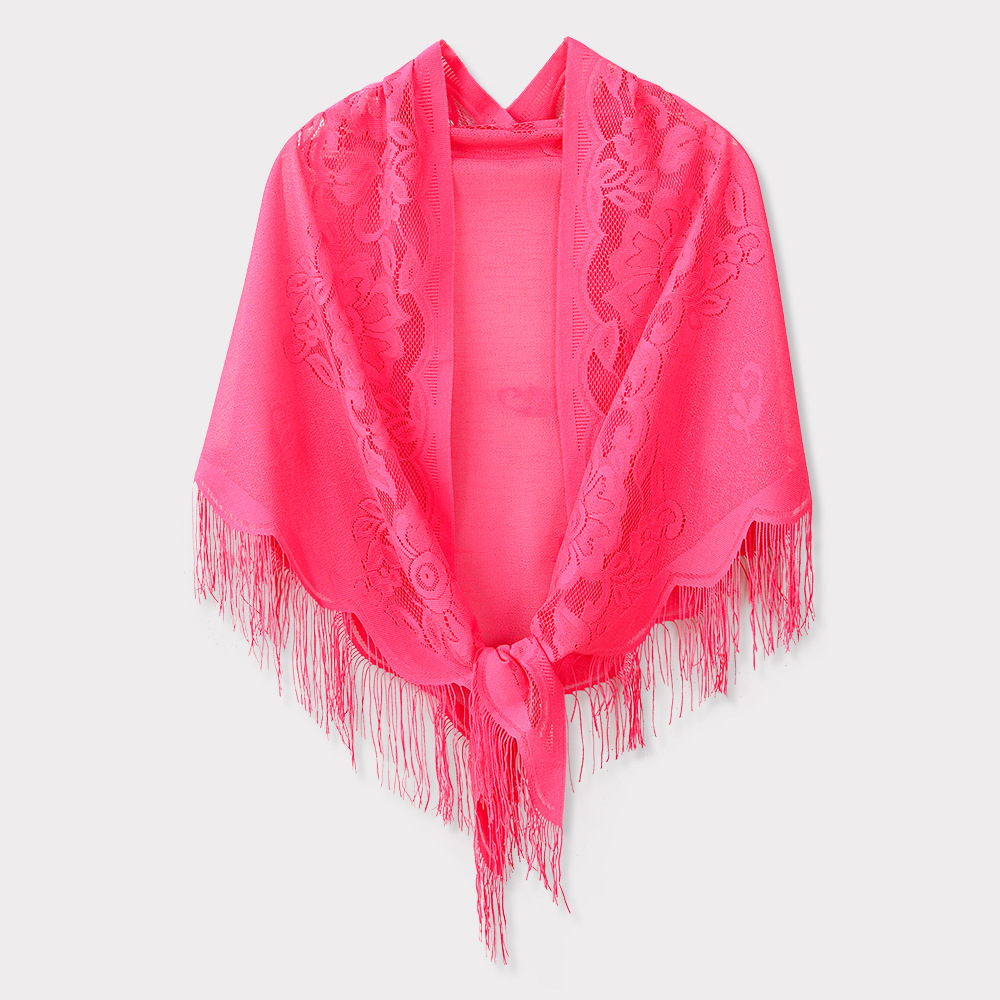 로즈 레드(레이스 트라이앵글 스카프)