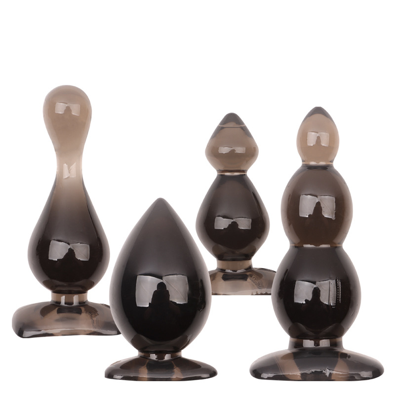 Black TPE Anal Plug Set for Men and Women, Flexible Anal Strips for Beginners — detail image 9
