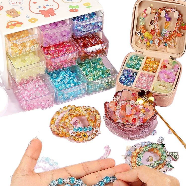 Браслет с бусинками, игрушка, бусинки, ожерелье, сделано вручную