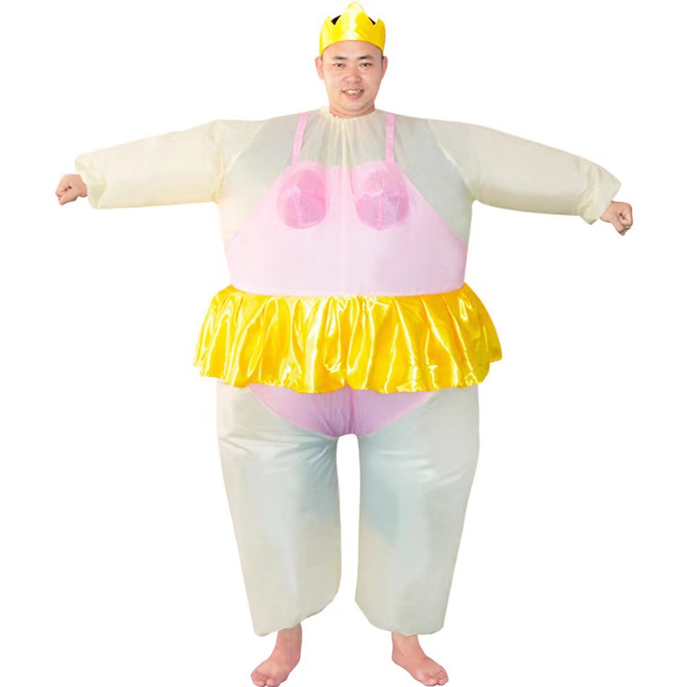 Divertido disfraz de muñeca de baile falso disfraz de ballet divertido disfraz de muñeca gorda disfraz de accesorios traje inflable de cosplay