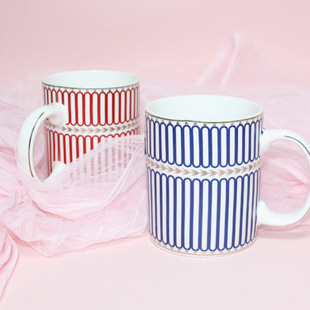 Simple Nordic style mug household water cup high temperature resistant ceramic cup bone china couple pair Cup gift wholesale