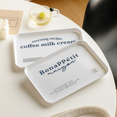 Korean ins blogger's same letter melamine tray fruit tray cup tray breakfast tray coffee shop meal tray