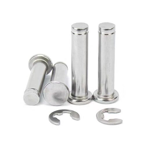 Factory direct 304 stainless steel grooved pin flat head grooved pin shaft circlip positioning cylindrical pin M3M4M5-M12