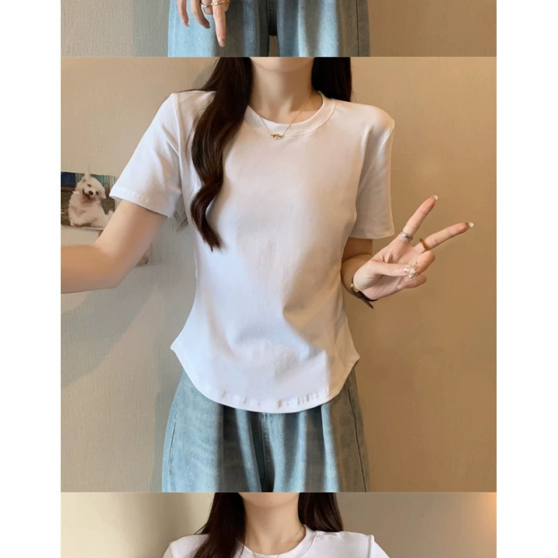 Красная женская футболка с короткими рукавами и открытой спиной, летняя, больших размеров, стильный топ нестандартной формы с затягиванием талии.